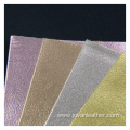 Metallic Luster Pu Material Synthetic Leather Glitter